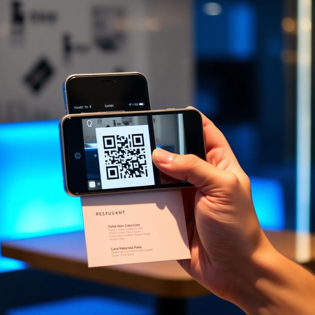 Smartphone che scansiona un QR code
